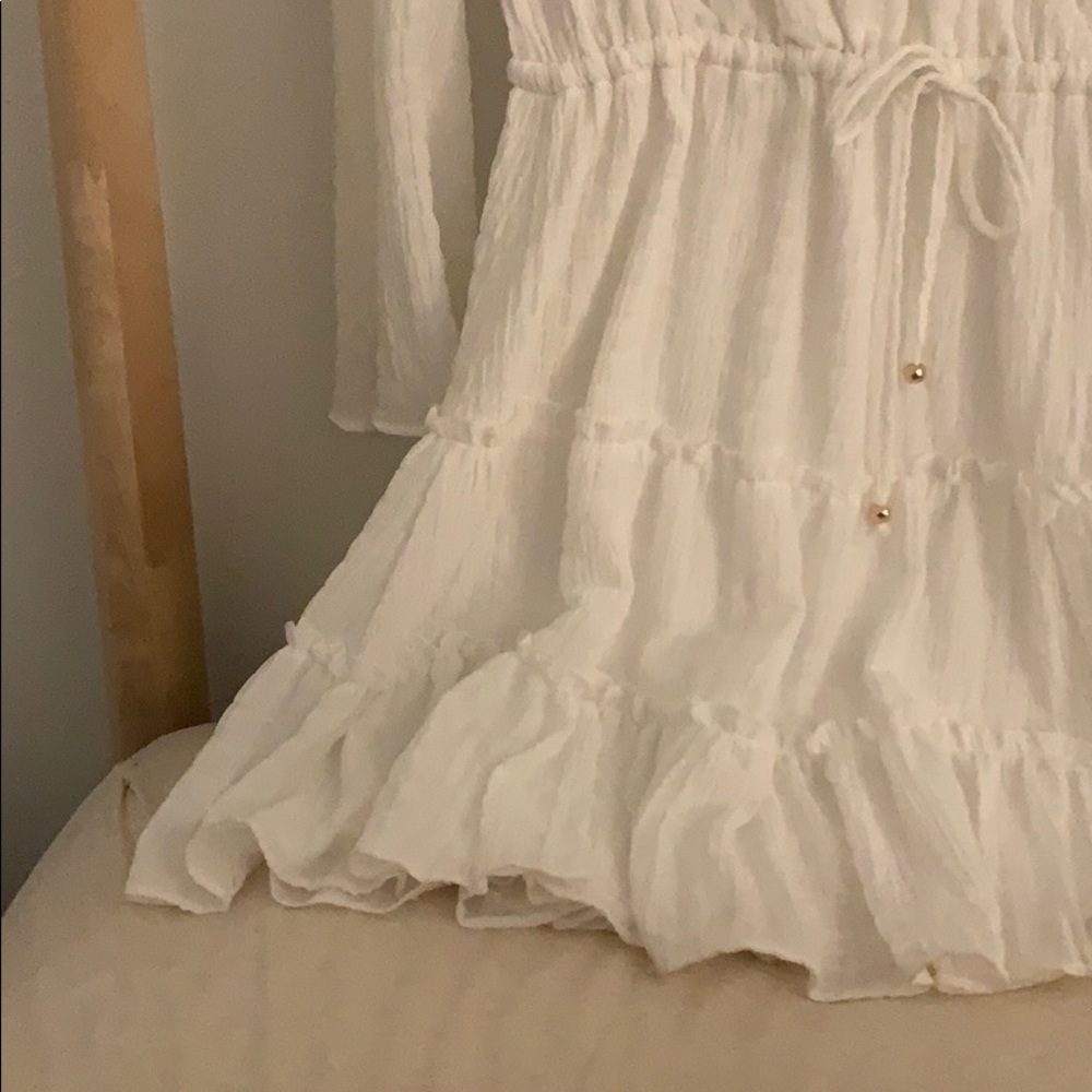 White Ruffle Dress - Picture 2 of 4